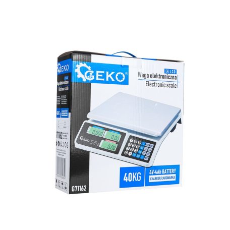 Geko 40 kg-os LCD kijelzős elektronikus mérleg