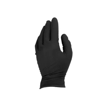   Geko Nitril védőkesztyű SOLID GRIP – 50 db/csomag, M méret, fekete