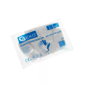 Geko HDPE fóliakesztyű, védőkesztyű – 100 db/csomag