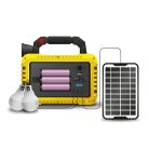 Multifunkciós kézi lámpa - szolár panel, USB-C - 6 világítási mód, 8 LED, 3600 mAh