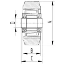 Elasztikus gumis fémfelnis kerék (160)
