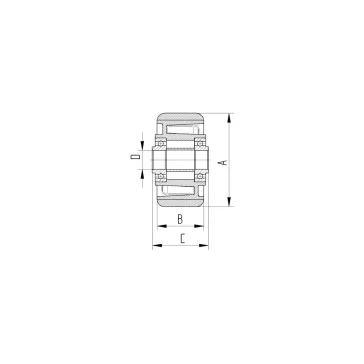 Alumínium Kerék Pur Futófelülettel 125mm, 500 kg