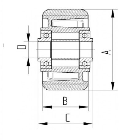 Alumínium Kerék Pur Futófelülettel 200-As