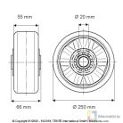 Alumínium Kerék Pur Futófelülettel 250-Es