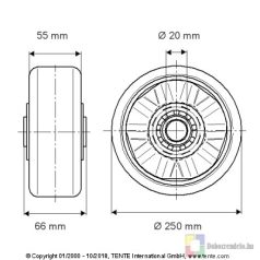Alumínium Kerék Pur Futófelülettel 250-Es