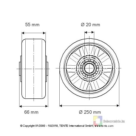Alumínium Kerék Pur Futófelülettel 250-Es
