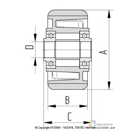 Alumínium Kerék Pur Futófelülettel 250-Es