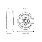 Alumínium Kerék Pur Futófelülettel 250-Es