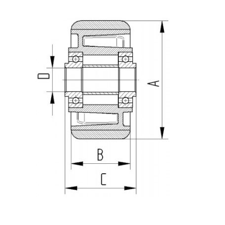 Alumínium Kerék Pur Futófelülettel 250-Es