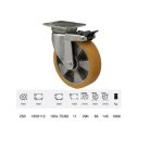 Nagy teherbírású, forgó-fékes görgő, poliuretán, 250 mm, 1000 kg