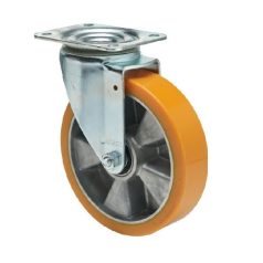   Nagy teherbírású, forgó-fékes görgő, poliuretán, 200 mm, 700 kg