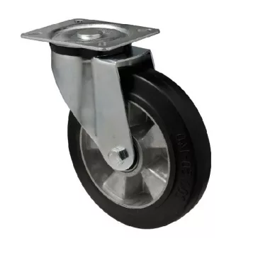 Tömörgumis, Talpas, Önbeálló görgő, 125 mm, 200 kg