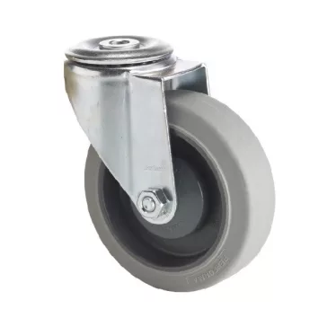   PERFORMA tömörgumis, Hátfuratos, Önbeálló görgő,100 mm, 150 kg