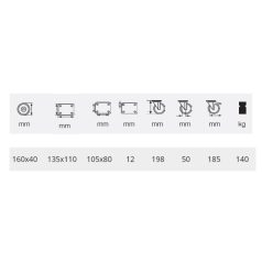 Szürke nyommentes tömörgumis önbeálló kerék 160-as