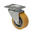 Poluretán, Talpas, Önbeálló görgő, 125 mm, 250 kg