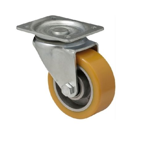 Poluretán, Talpas, Önbeálló görgő, 125 mm, 250 kg