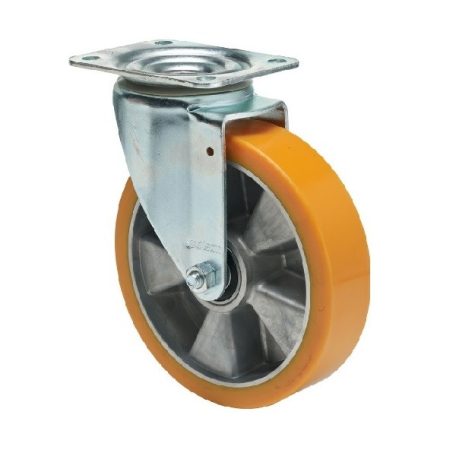 Poluretán, Talpas, Önbeálló görgő, 160 mm, 500 kg