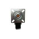 Alumínium kerék, Pur futófelülettel, Talplemezes, Forgó-fékes, 50 mm, 150 kg teherbírás