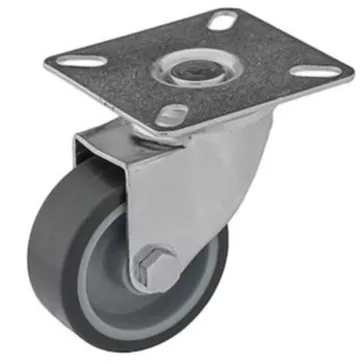   Intézményi, nyommentes önbeálló görgő , szürke, 50 mm