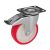 Poluretán, Talpas, Forgó-Fékes görgő, 150 mm, 400 kg