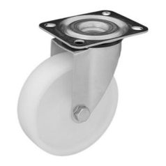   Polipropilén forgó görgő műanyag futófelület, 125 mm, 180 kg teherbírás, talpas felfogatás