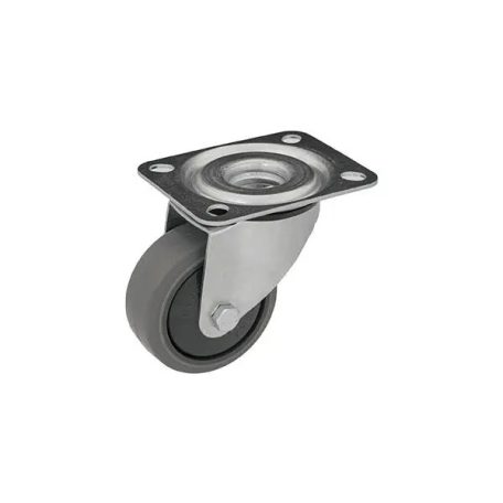 Antisztatikus (ESD), forgó, tömörgumi futófelület, 125 mm, 150 kg teherbírás