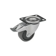   Antisztatikus (ESD), forgó-fékes, tömörgumi futófelület, 125 mm, 150 kg teherbírás