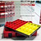 Lince 331/100 Rendszerező Doboz (59 db Tárolóval), piros