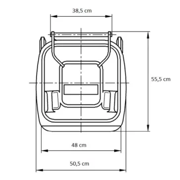 Háztartási hulladéktároló, kuka 120L kék