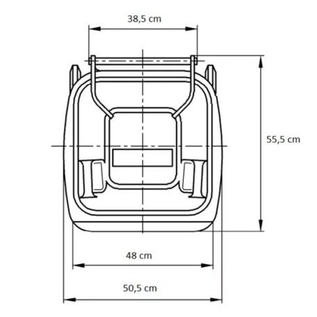 Háztartási hulladéktároló, kuka 120L sárga