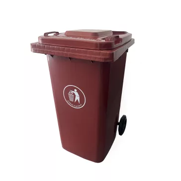 Háztartási hulladéktároló, kuka 240L barna