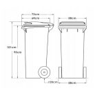 Háztartási hulladéktároló, kuka 240L fekete