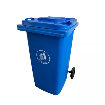 Háztartási hulladéktároló, kuka 240L kék