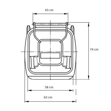 Háztartási hulladéktároló, kuka 240L zöld