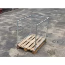 Raklapőr LR, LOG rácsos (zárható, szétszedhető gitterbox, kaloda) - Normál, fix hátlappal