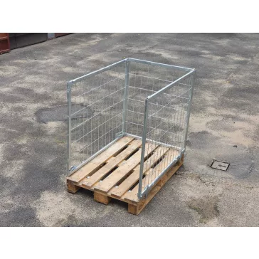   Raklapőr LR, LOG rácsos (zárható, szétszedhető gitterbox, kaloda) - Normál, fix hátlappal