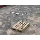 Raklapőr LR, LOG rácsos (zárható, szétszedhető gitterbox, kaloda) - Normál, fix hátlappal
