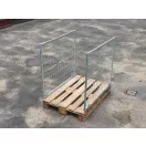 Raklapőr LR, LOG rácsos (zárható, szétszedhető gitterbox, kaloda) - Normál, fix hátlappal
