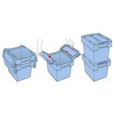 Többfunkciós Tárolóláda Fedéllel 600X400X340 MBD 6432