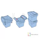 Többfunkciós Tárolóláda Fedéllel 600X400X440, Mbd 6442