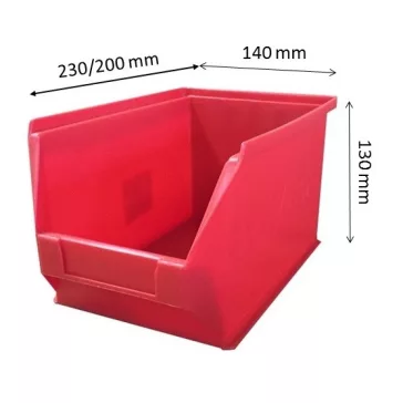 Mh4-Box Piros (230X140X130mm)
