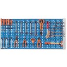 Officina Fém Szerszámtartó Fal, 44 db Akasztóval KÉK