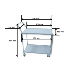 Komissíozó Kocsi, 2 Szintes 150kg