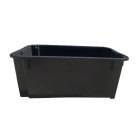 Szüretelő láda, Újrahasznosított 60x40x24 cm, fekete