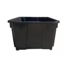 Szüretelő láda, Újrahasznosított 60x40x24 cm, fekete