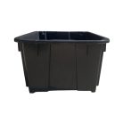 Szüretelő láda, Újrahasznosított 60x40x24 cm, fekete