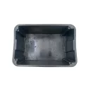 Szüretelő láda, Újrahasznosított 60x40x24 cm, fekete