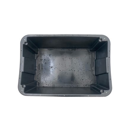 Szüretelő láda, Újrahasznosított 60x40x24 cm, fekete