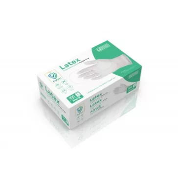 Latex kesztyű (XL) púdermentes [100db/doboz][ProTect]
