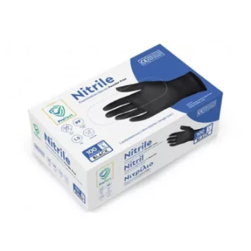 Nitril kesztyű 3,5gramm (L) fekete [100db/doboz][ProTect]